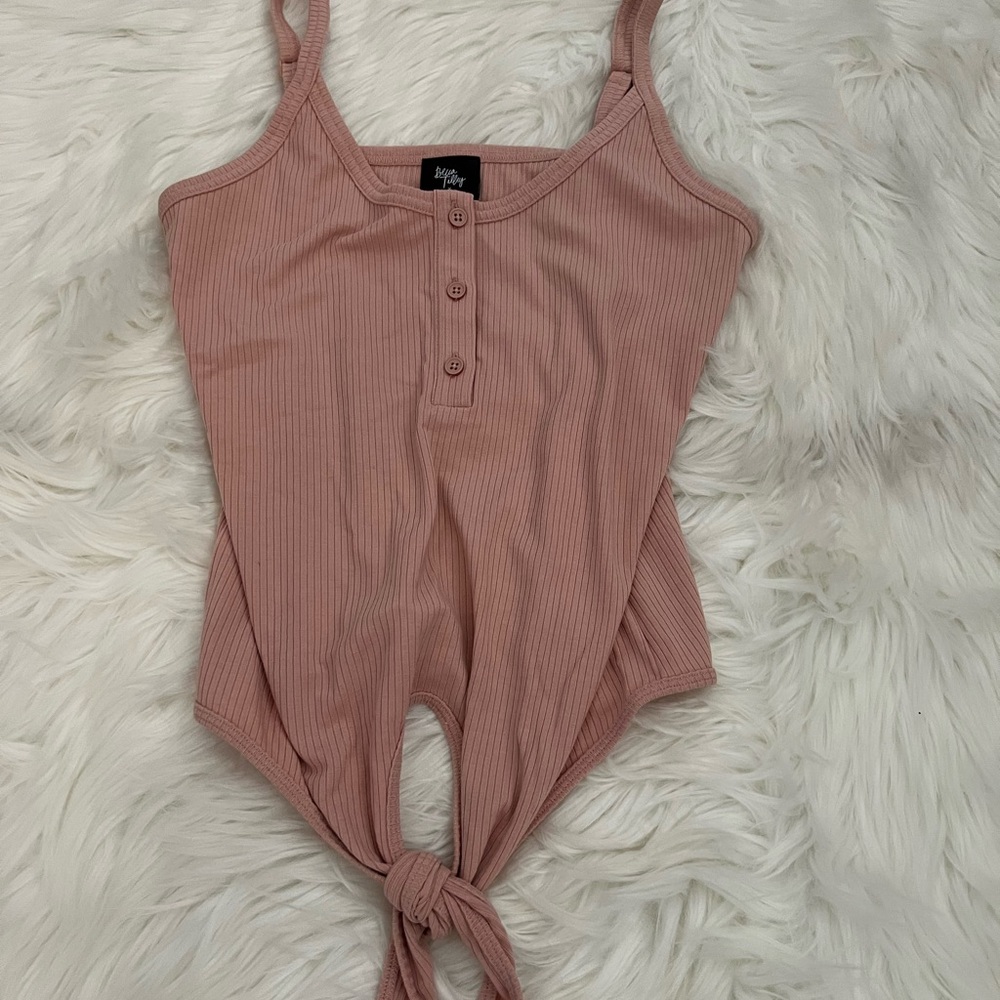 Bar III Pink Top with Spaghetti Straps
